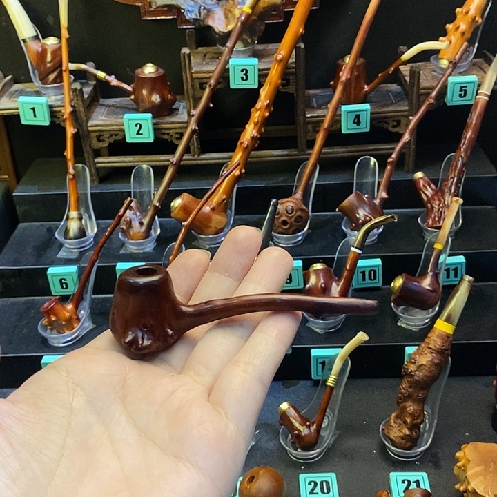 S***O大叶紫檀（黑酸枝木类）檬子木烟斗