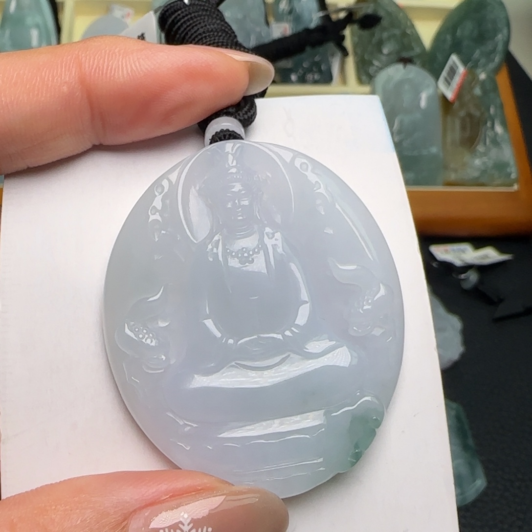 遂****翡翠未镶嵌颈饰  