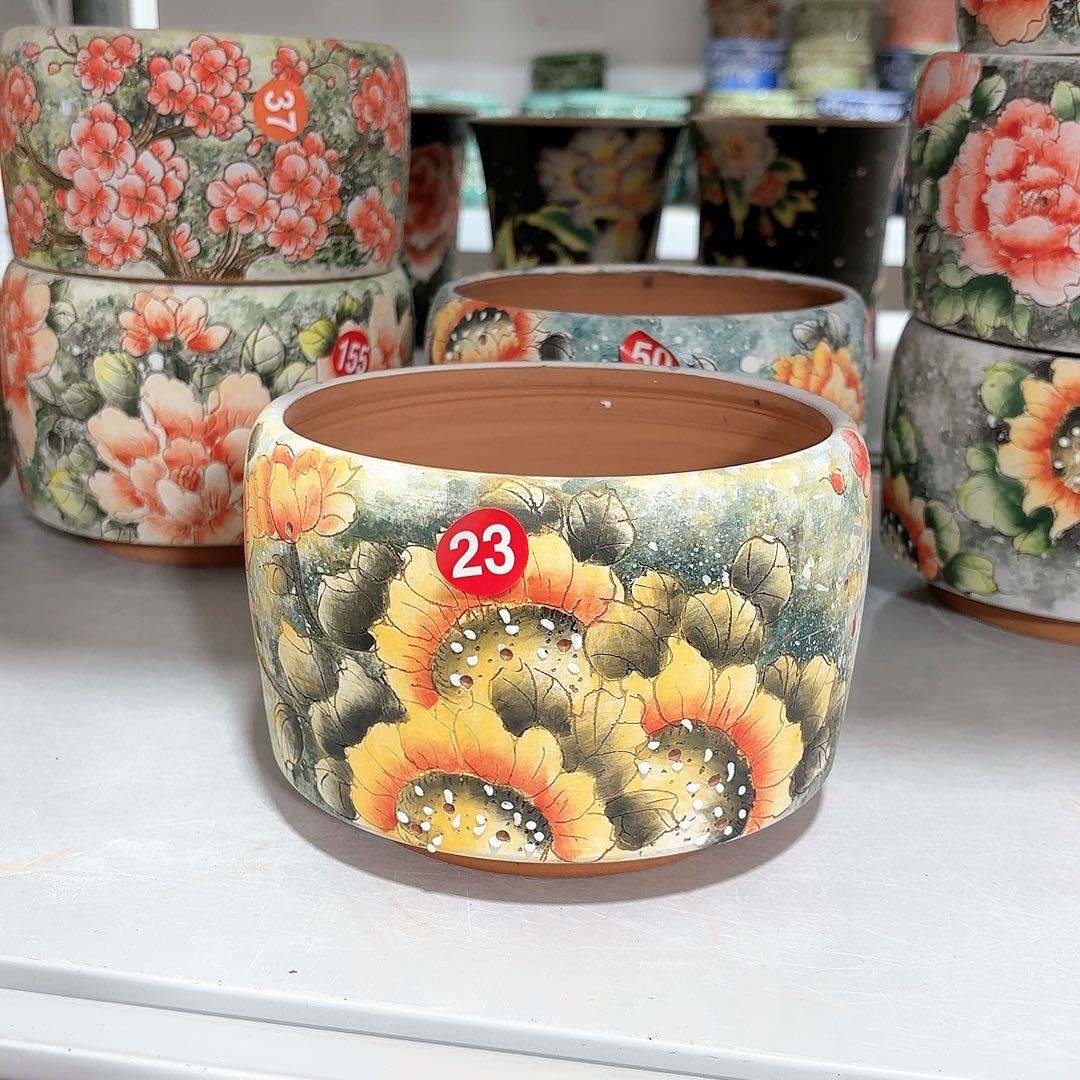 紫砂花盆手工花盆默认微瑕13.5/11