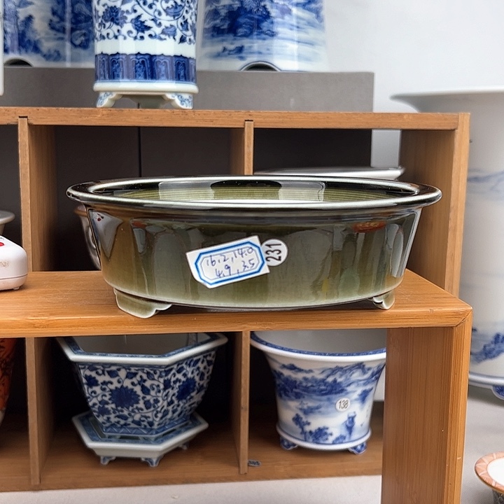 红陶—**-手工盆景花盆