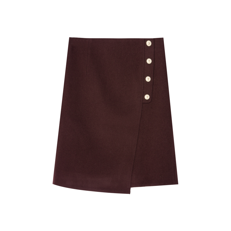 【高高甄选】春季半身裙显瘦气质高腰时尚休闲毛呢BT6202354252