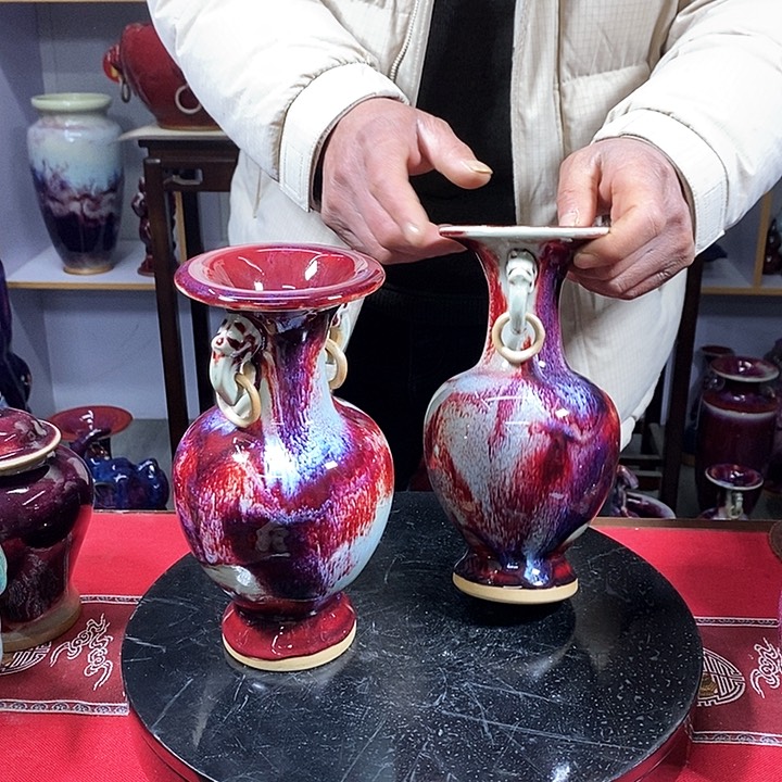 瓶红*行中国神垕精品钧瓷