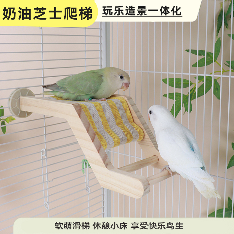鹦鹉奶油芝士爬梯娱乐宠物用品虎皮玄凤牡丹小太阳玩耍躲避啃咬
