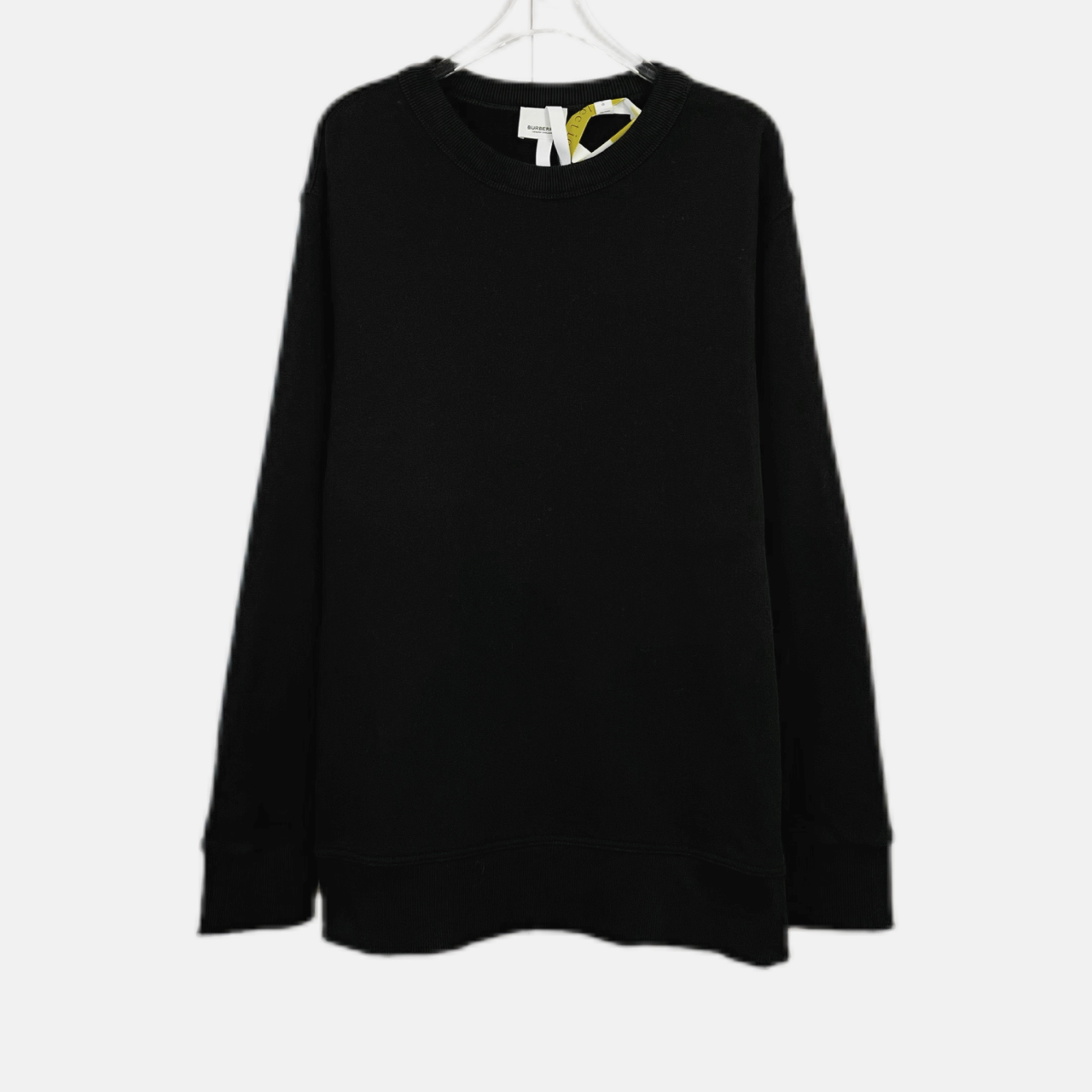 99新 BURBERRY/博柏利 011414 后背Logo字母印花拼接卫衣 L码