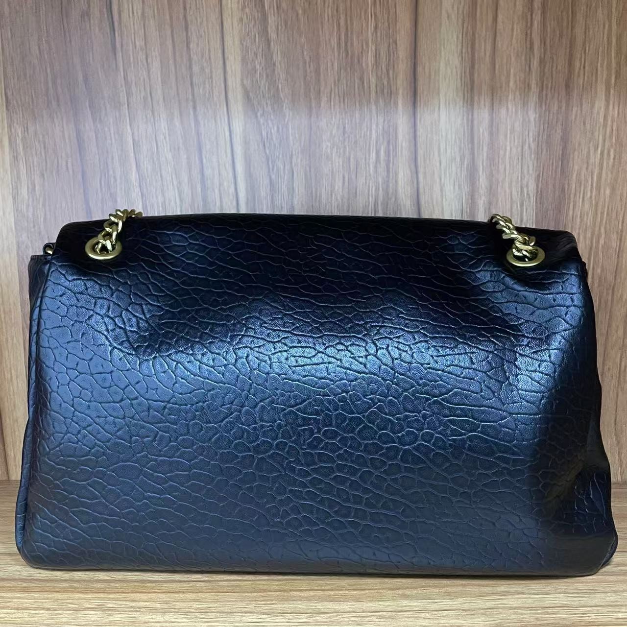 时尚潮流真皮新款女包斜跨包手提包 0375 黑色