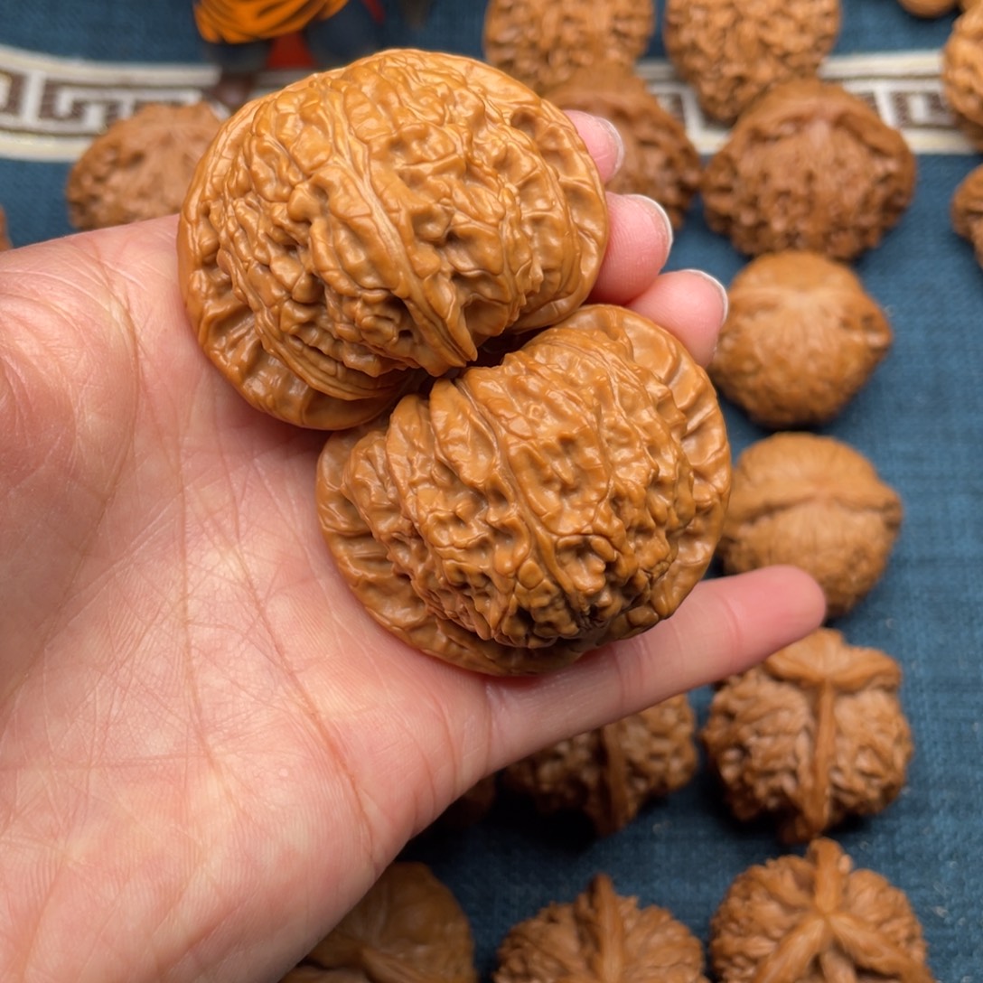 文玩核桃把件48全品毕业大球白