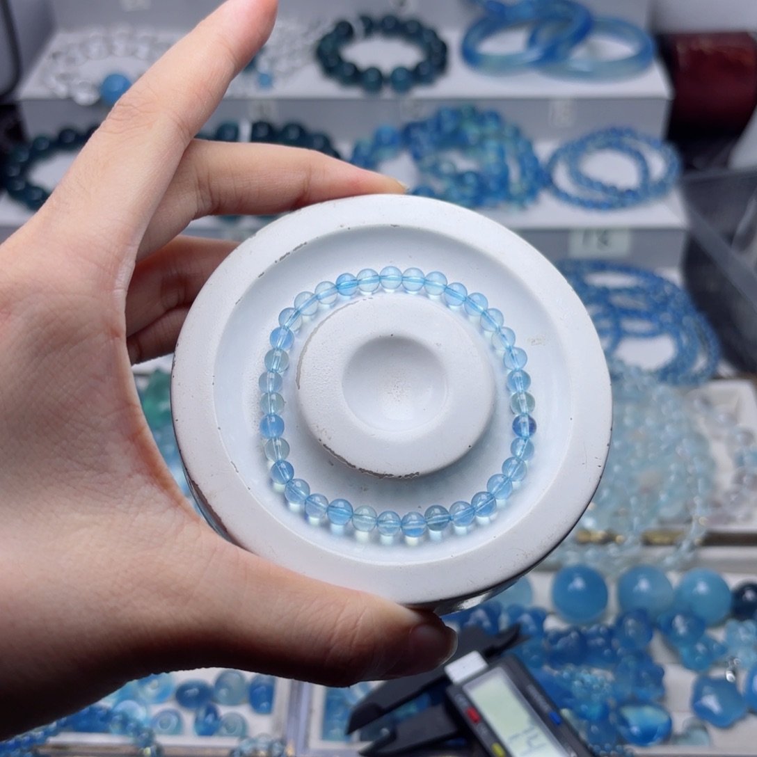 海蓝宝石裸石5咪一圈