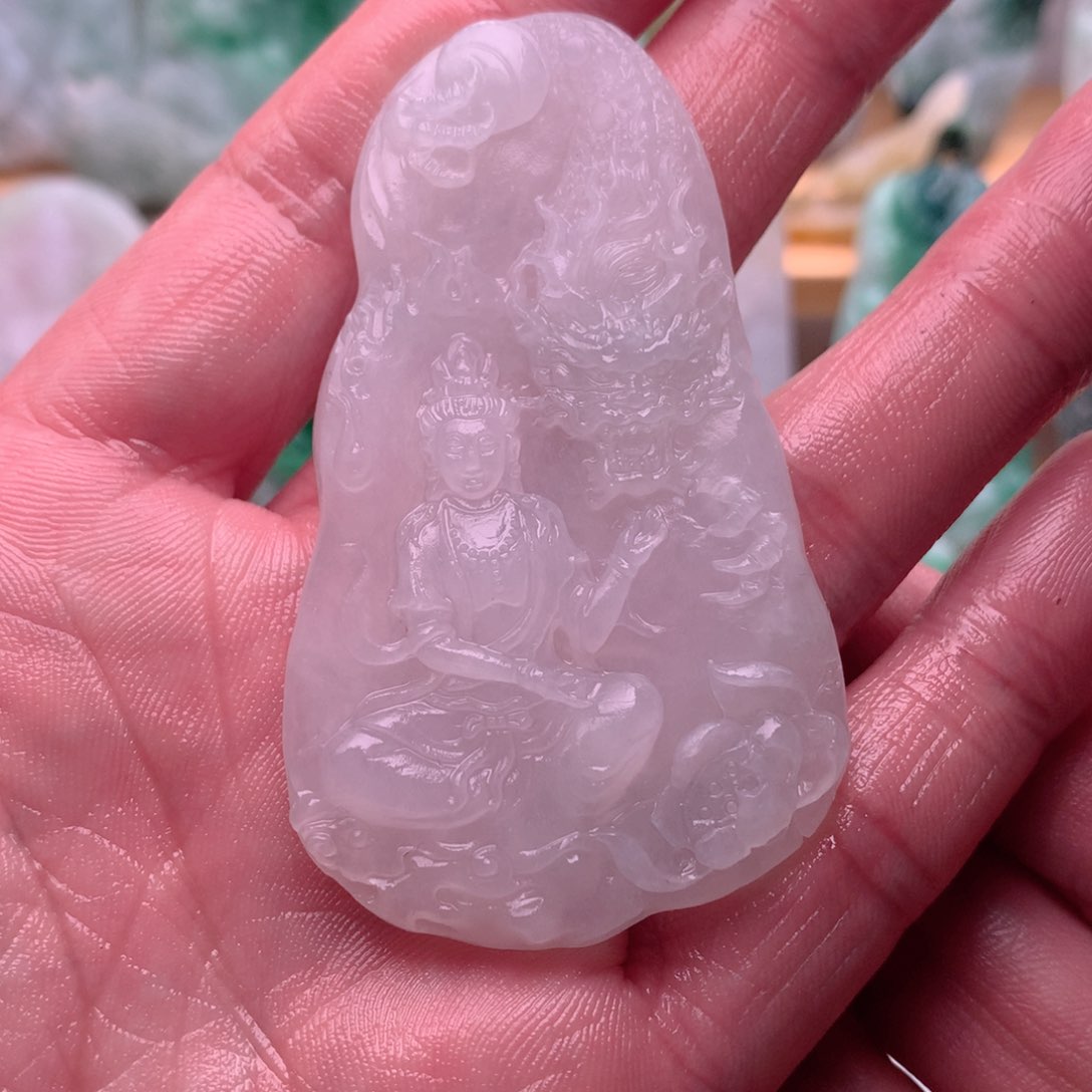 定制翡翠未镶嵌御龙观音