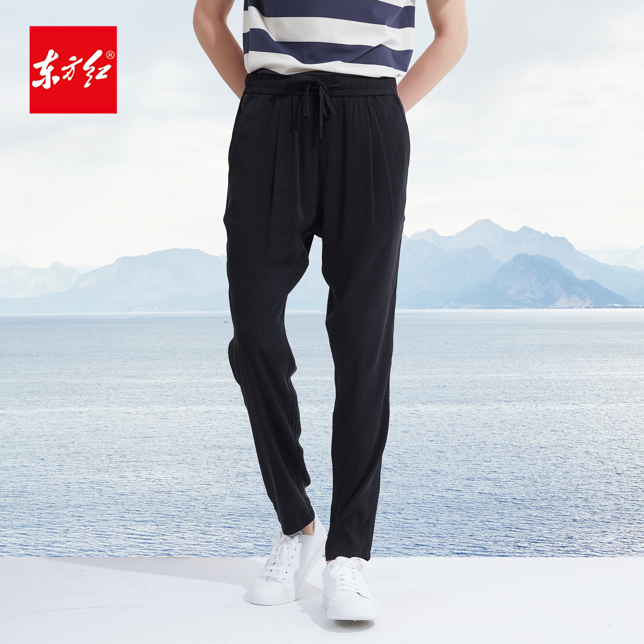 KMT98丝滑凉爽58.9%铜氨纤维 悬垂抗皱 舒适透气慢跑裤