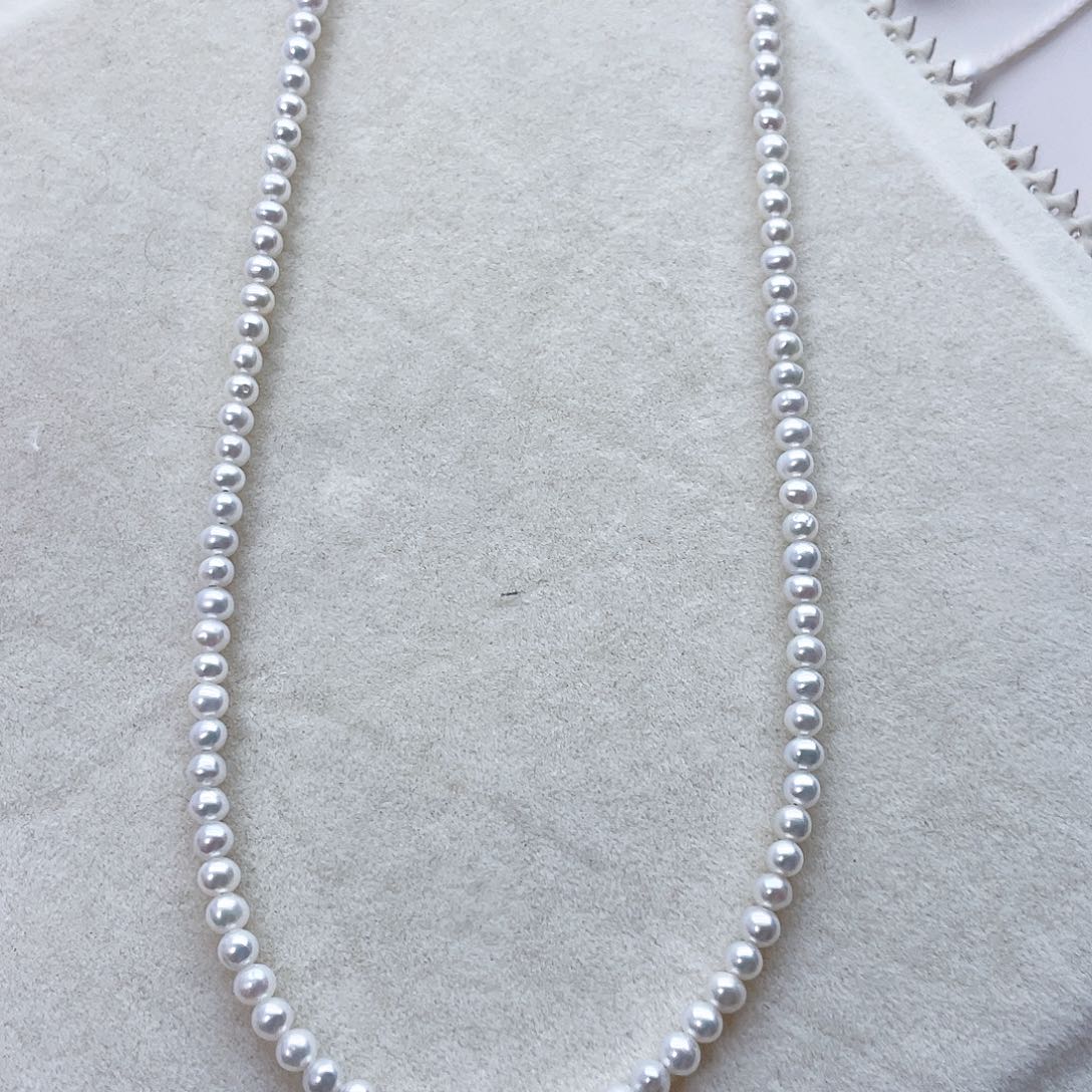颈饰银S925镶嵌淡水珍珠