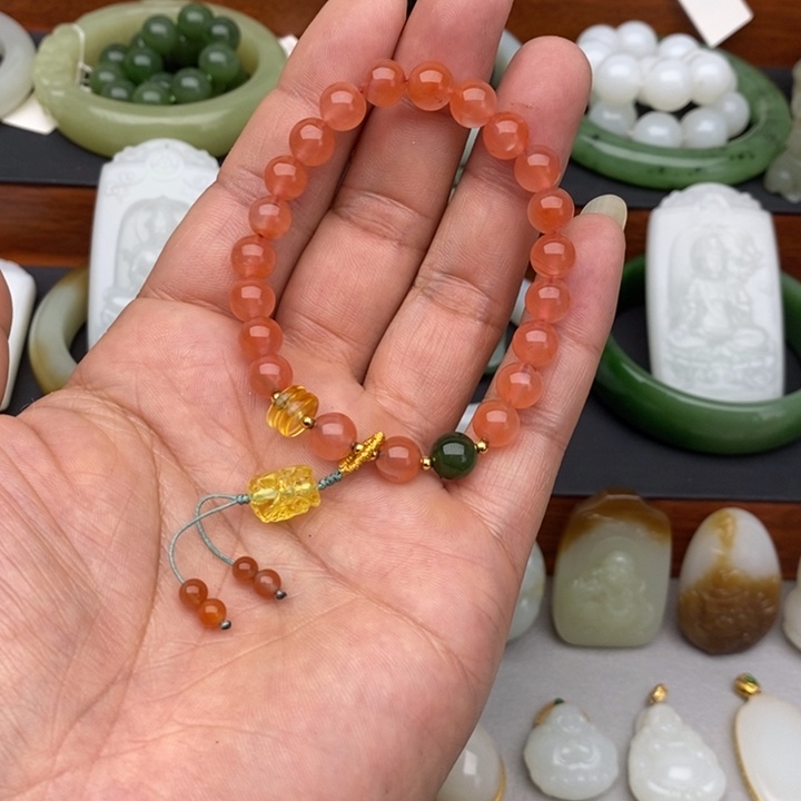 南红玛瑙未镶嵌手串