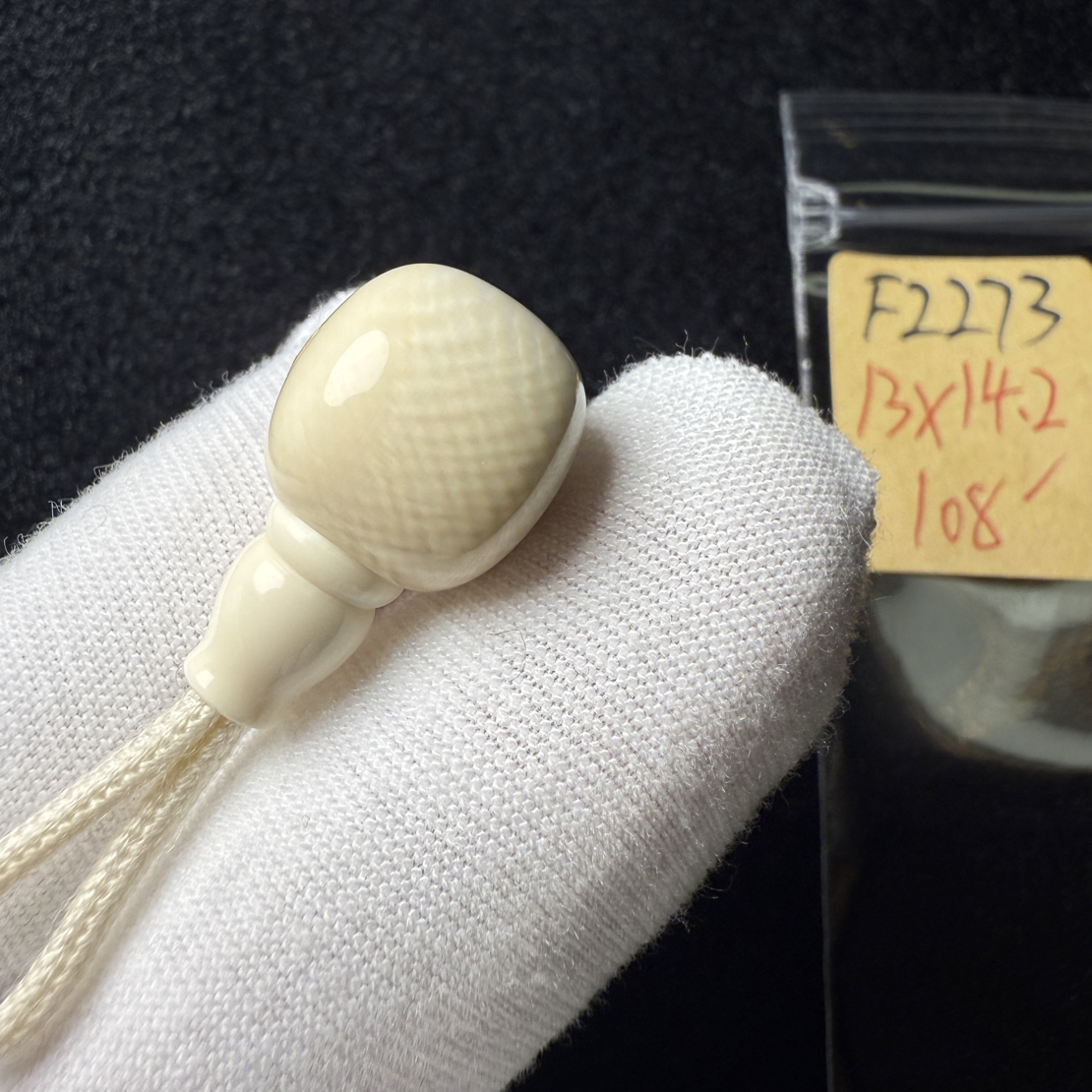 F2273猛犸象牙藏式桶珠分体三通13*14.2冰料果冻料（水印特价）
