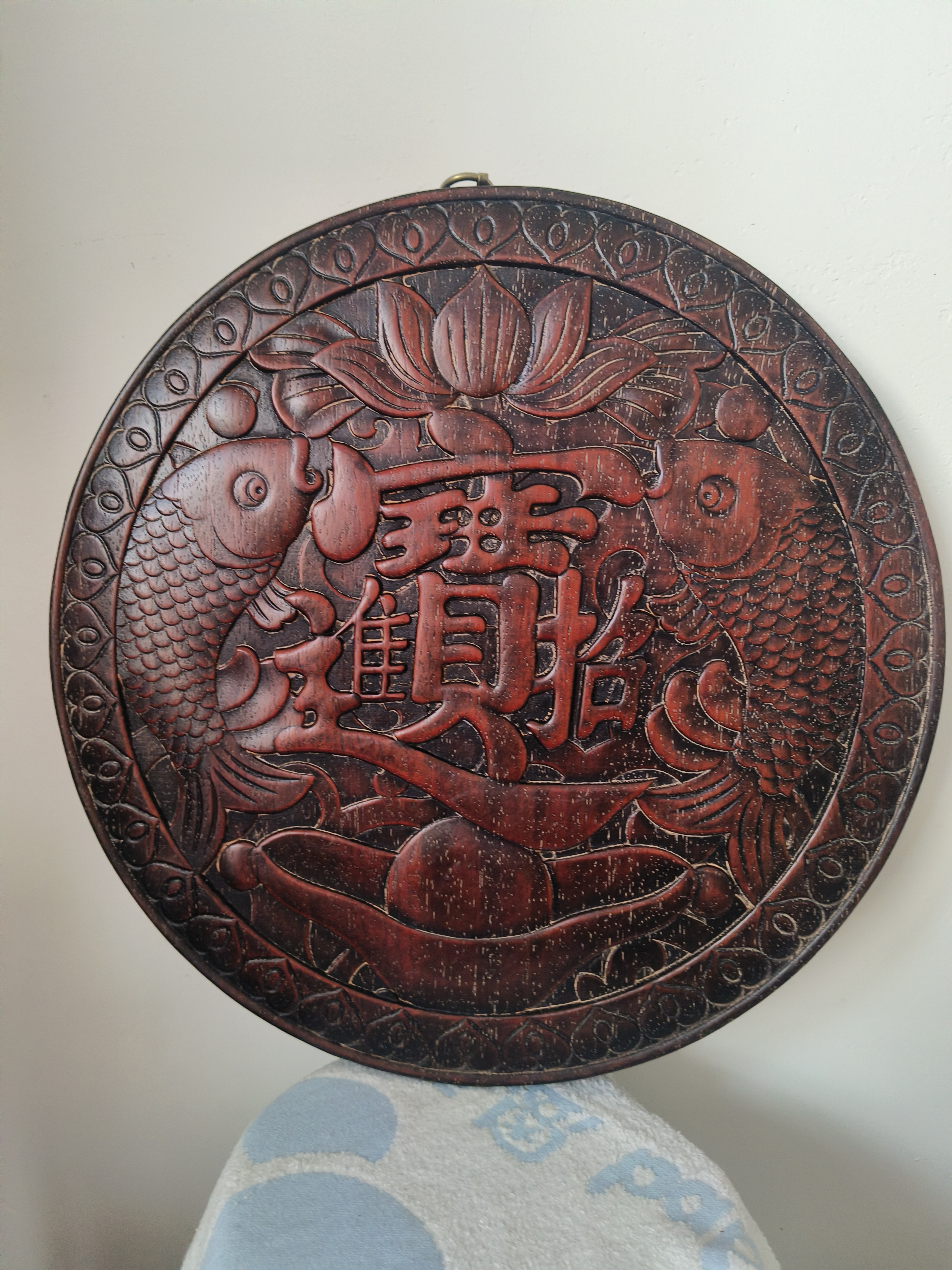 精品紫檀木招财进宝挂件摆件