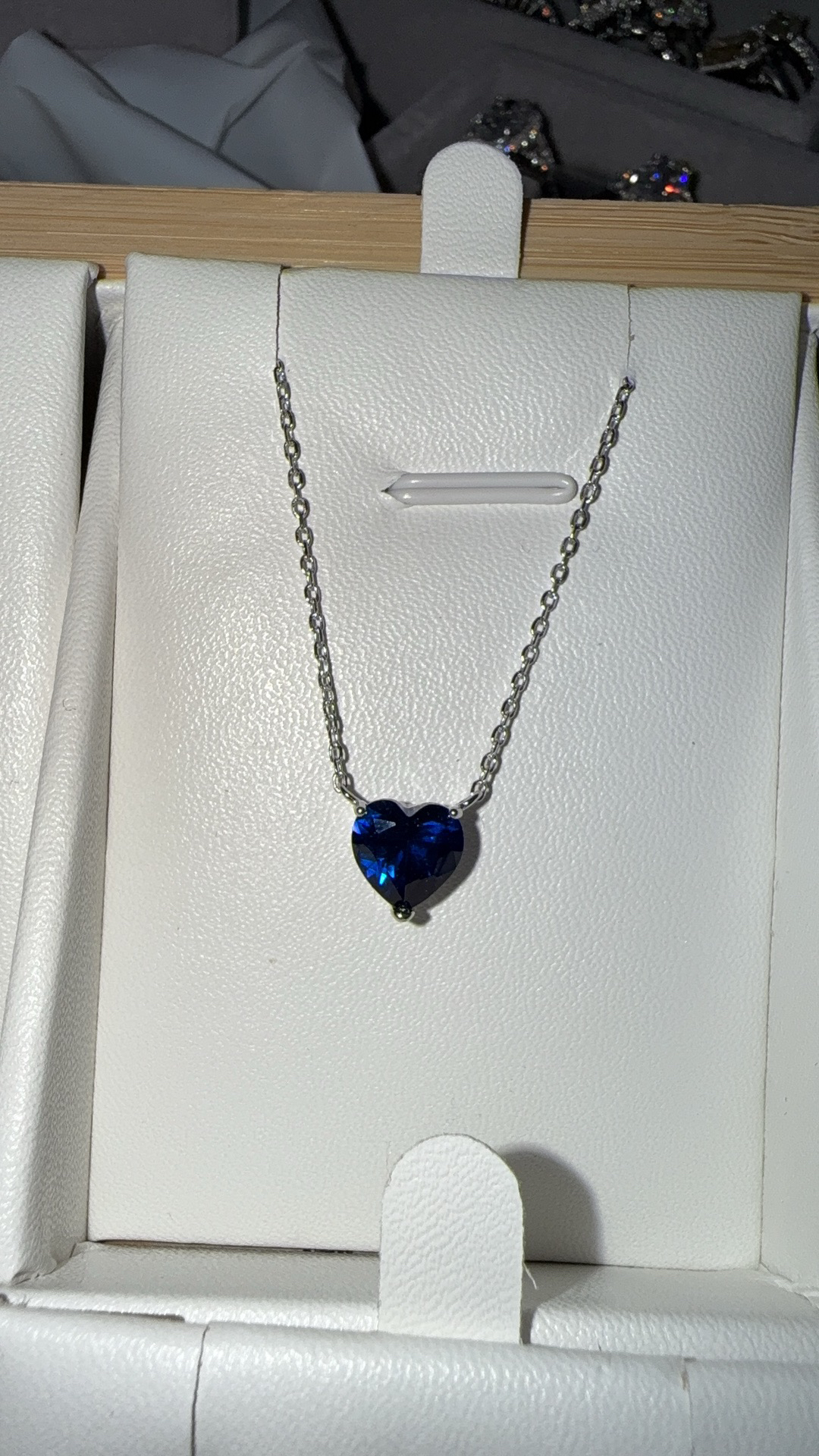 链子925银莫桑石 纯银链吊坠时尚饰品人工培育宝石