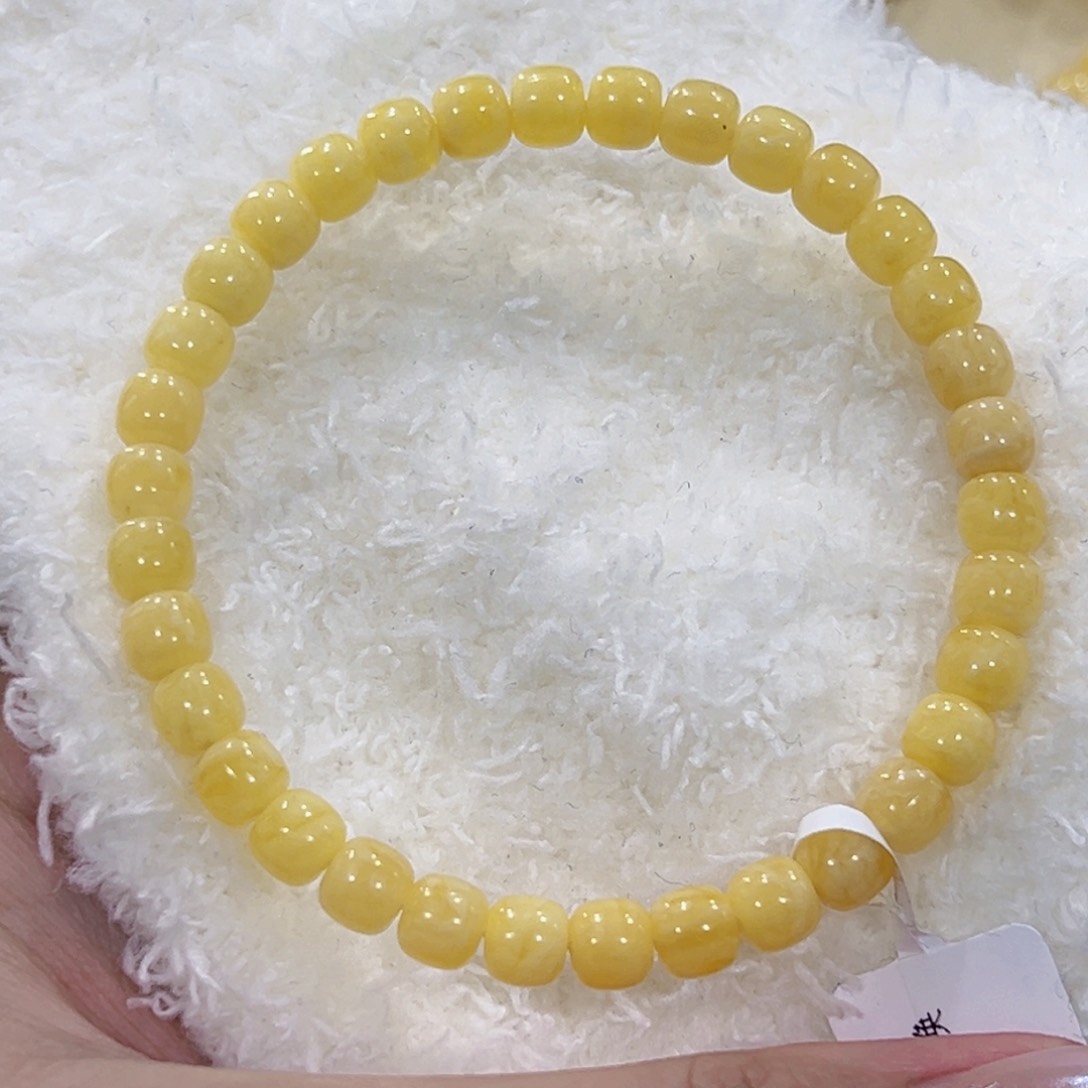 蜜蜡手链未镶嵌6m新粉福利