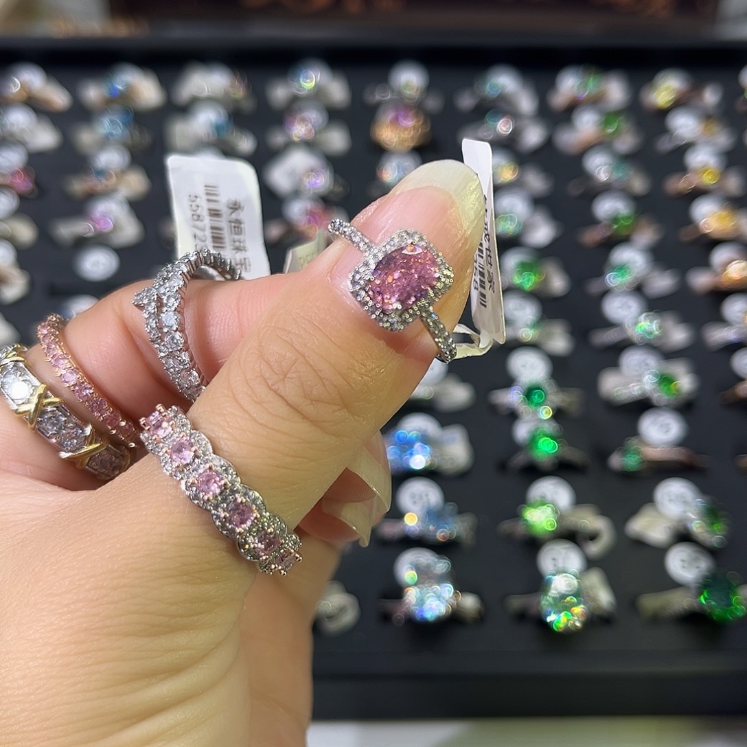 莫桑石非金属SH微镶方包粉冰花-10