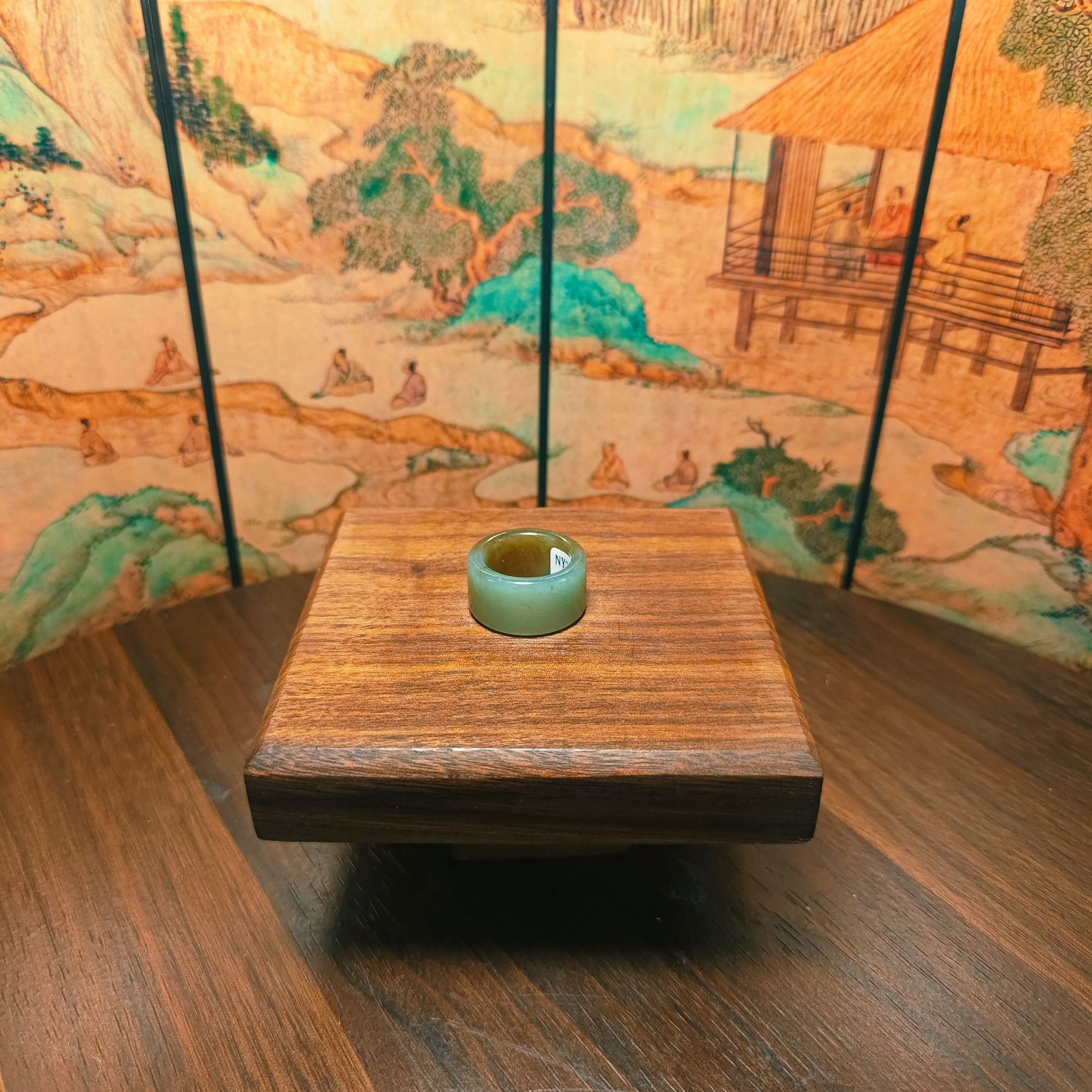 U和田玉戒圈（卡17+）0455