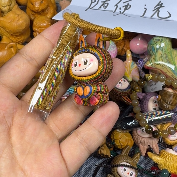 木彩虹布布金色流苏