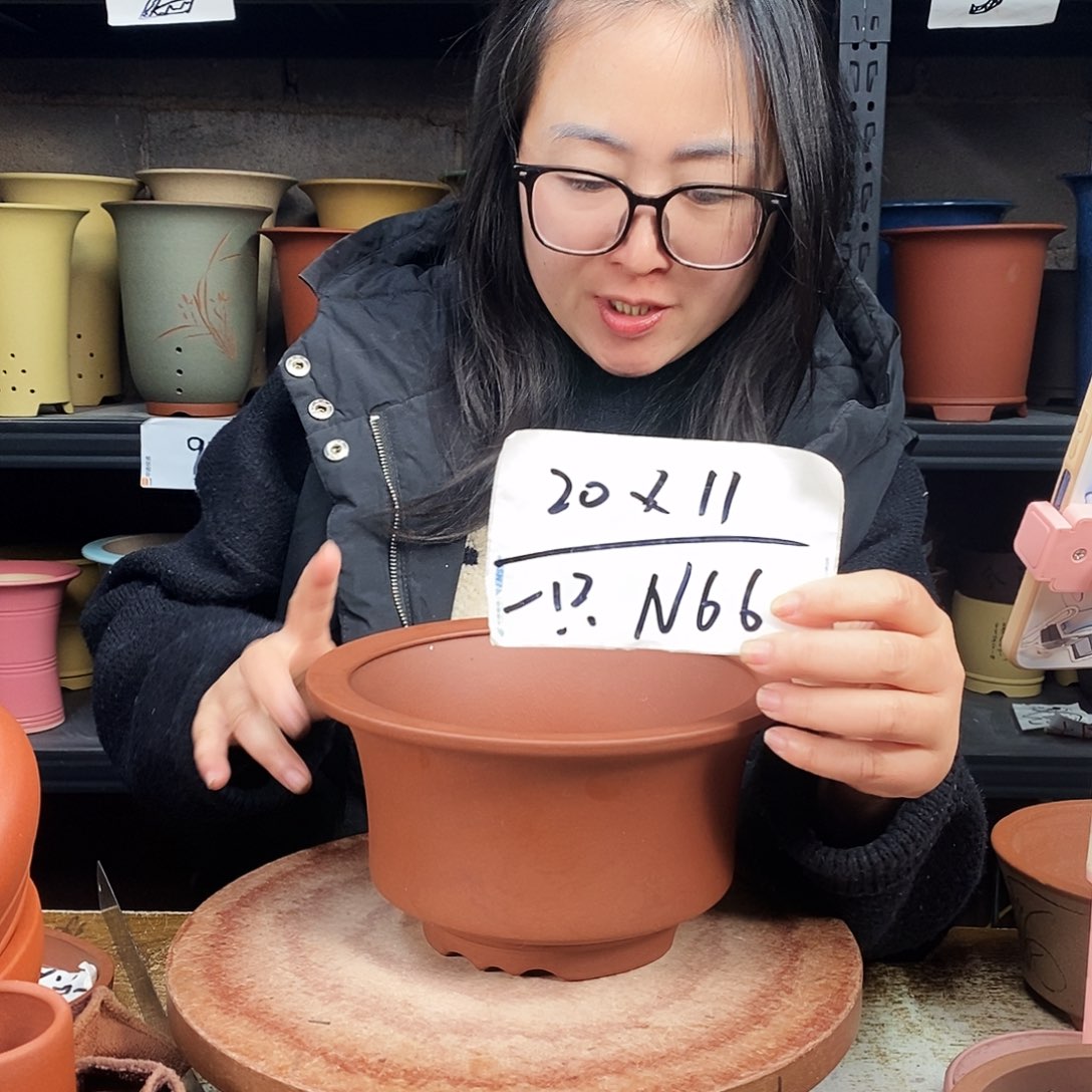 紫砂一只花盆货号N66