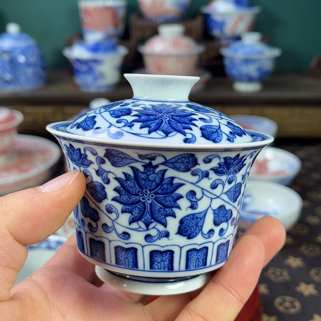 瓷片轻微不合缝景德镇手工手绘