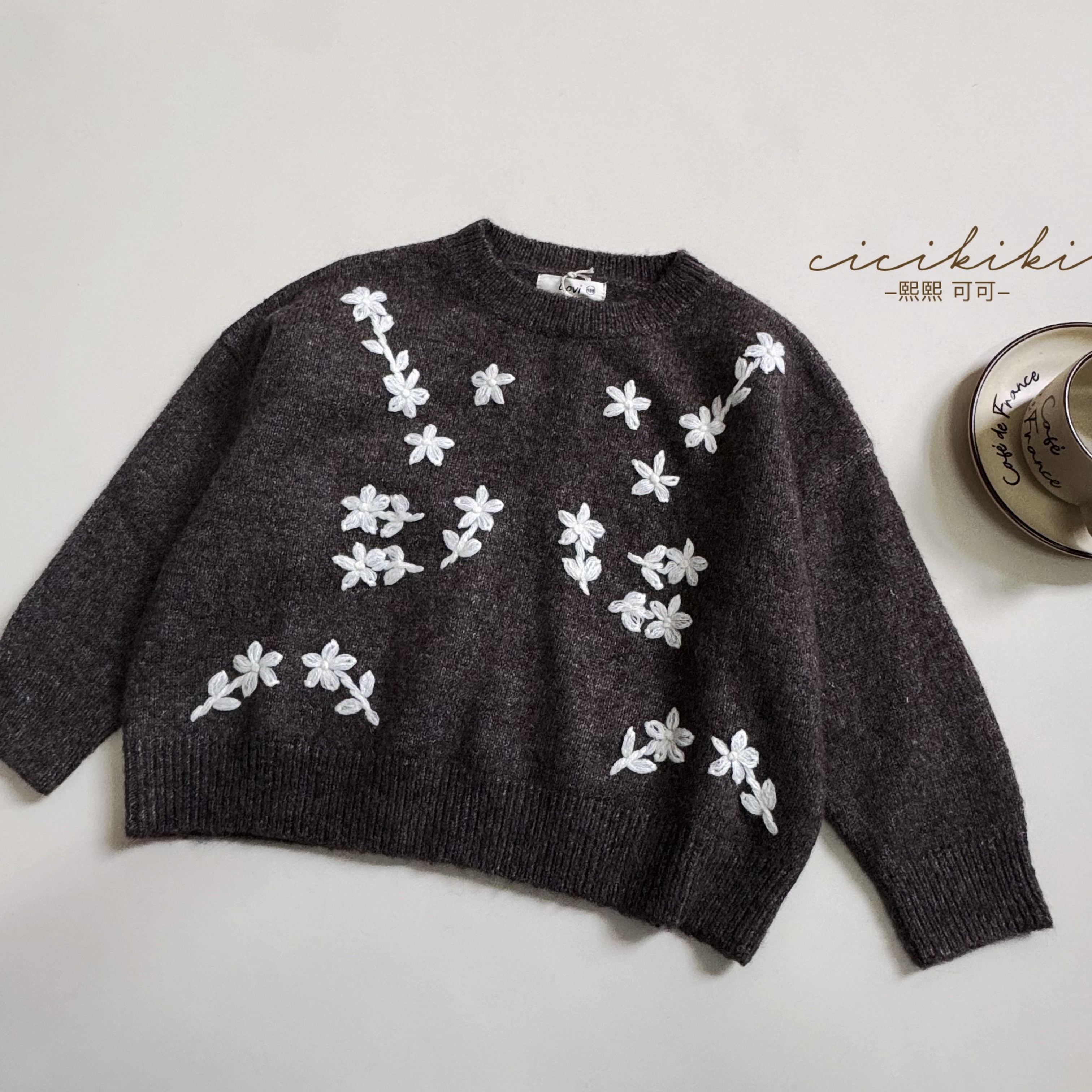 儿童童装秋冬时尚洋气百搭毛衣H53173