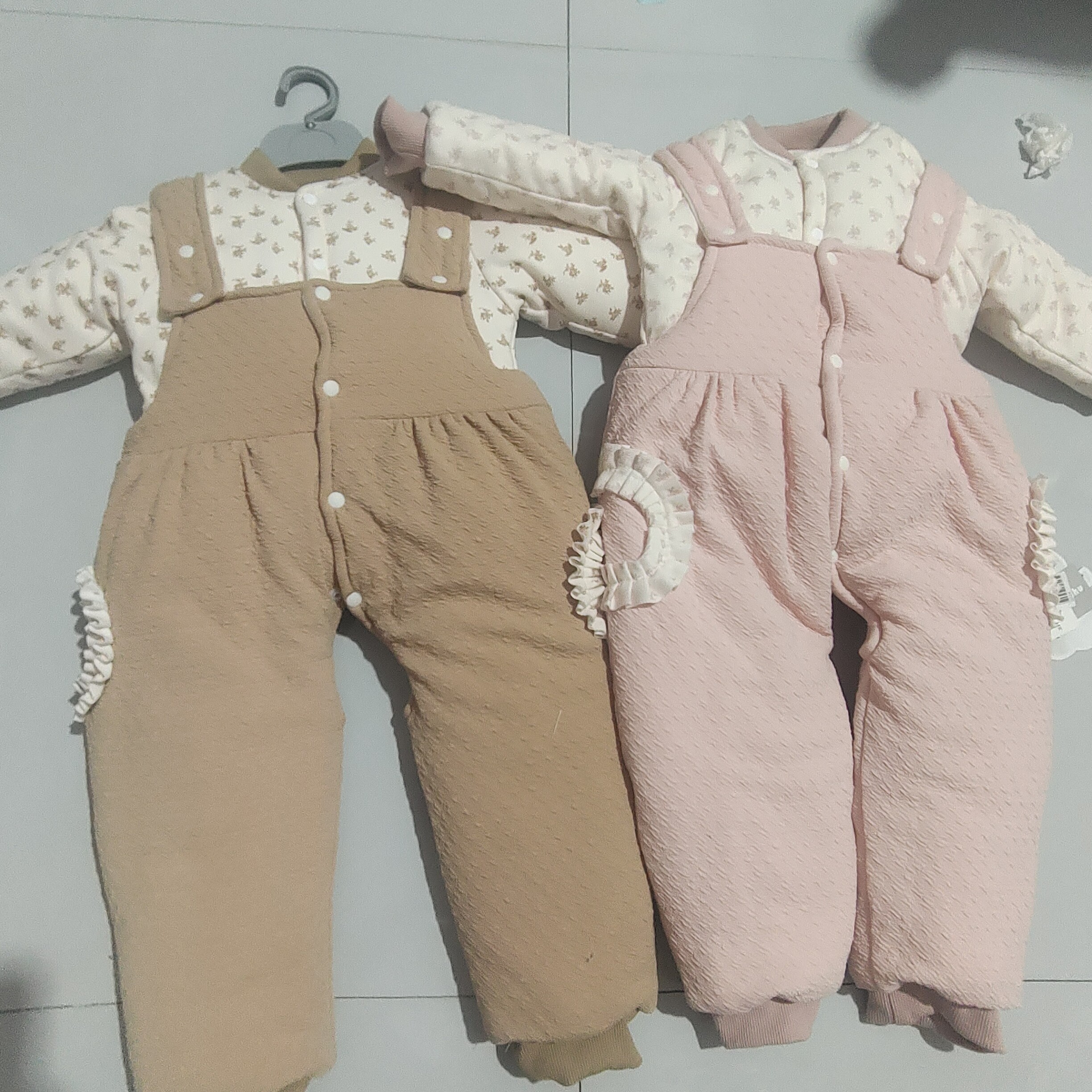 机洗棉花背带套装开档