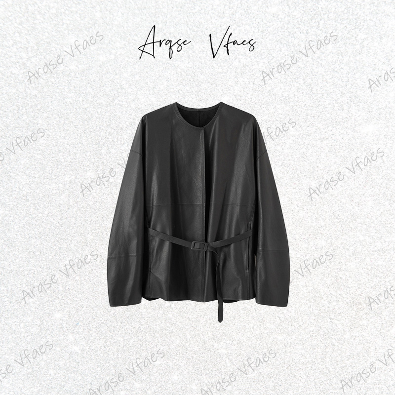 [ARQSEVFAES正品]2025秋新款收腰显瘦皮衣外套女103034