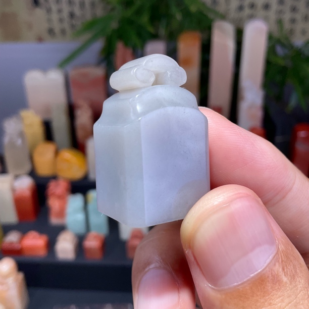 老挝手工雕刻如意钮1.8*1.8*3.05cm