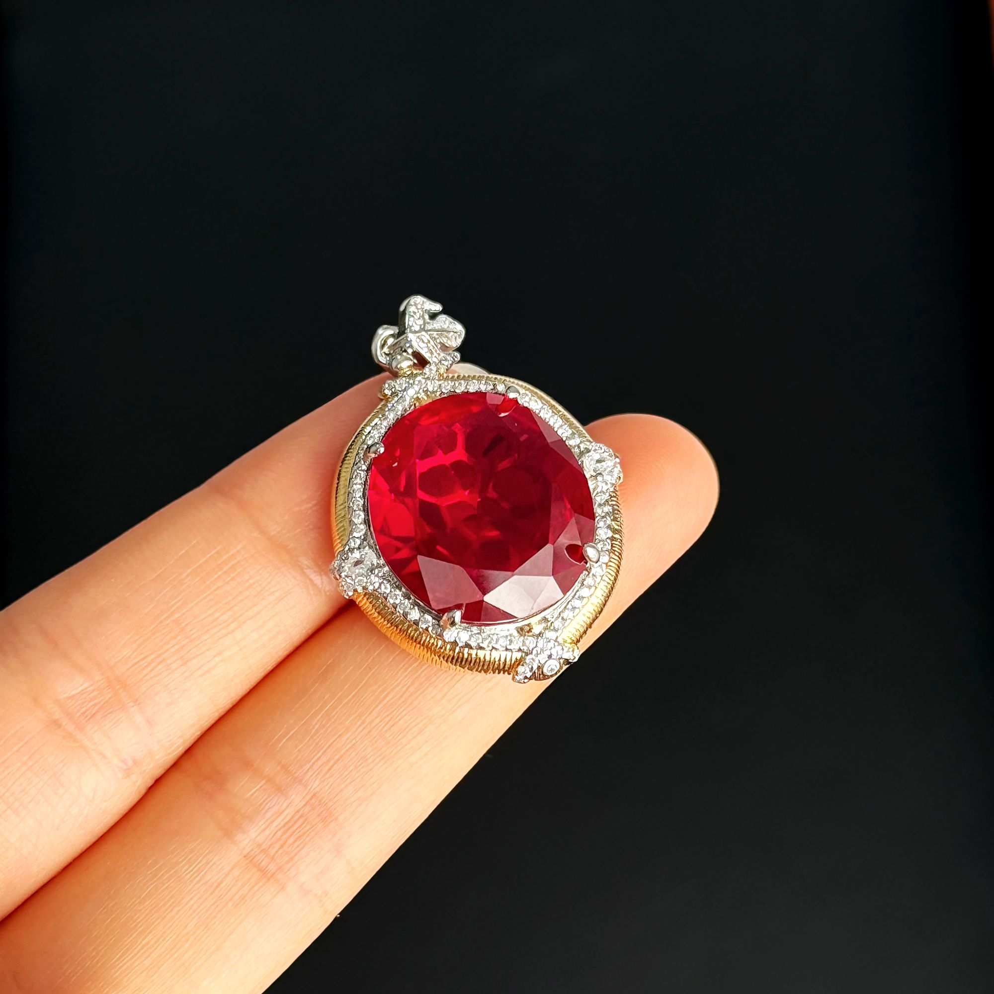 红宝石矿区高定-典藏轻奢-红宝石-吊坠-L589