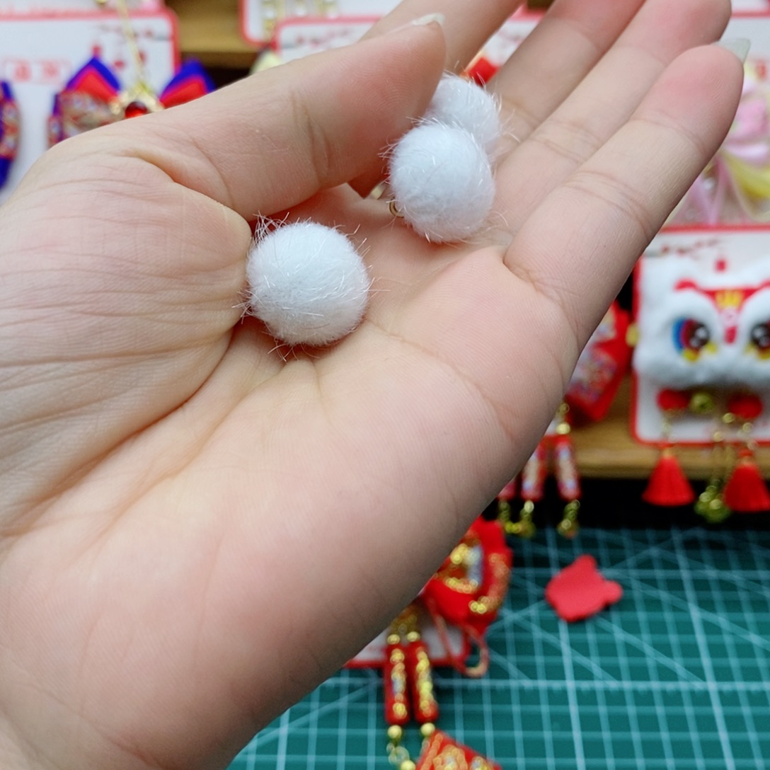 马毛吊球 白色100个