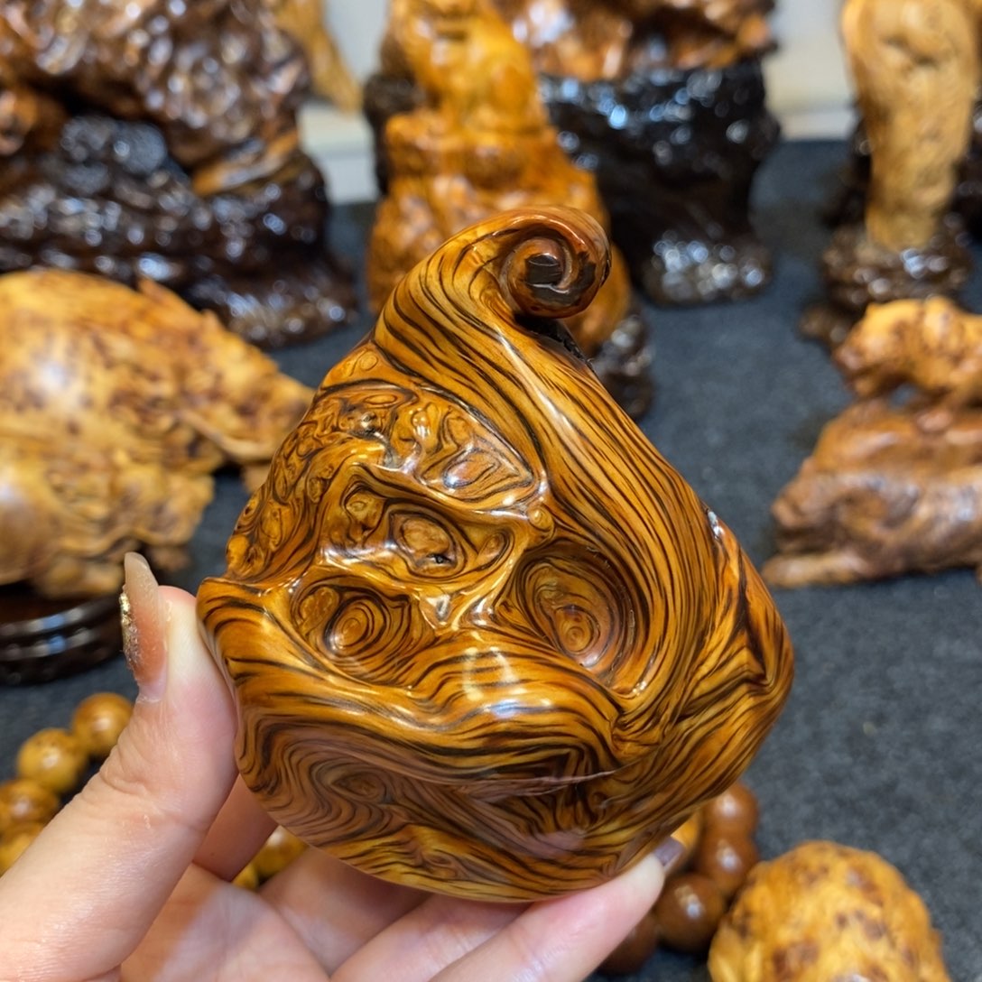 柏木（崖柏）陈化黑金天眼虎皮纹瘤疤坨料