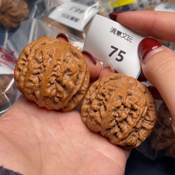 文玩核桃把件粗筋45.75