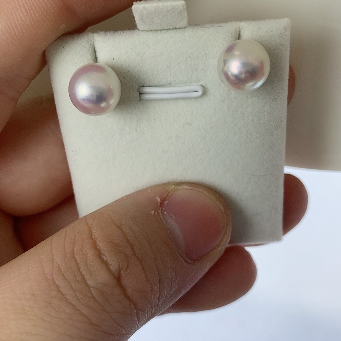 海水珍珠耳饰18K金镶嵌