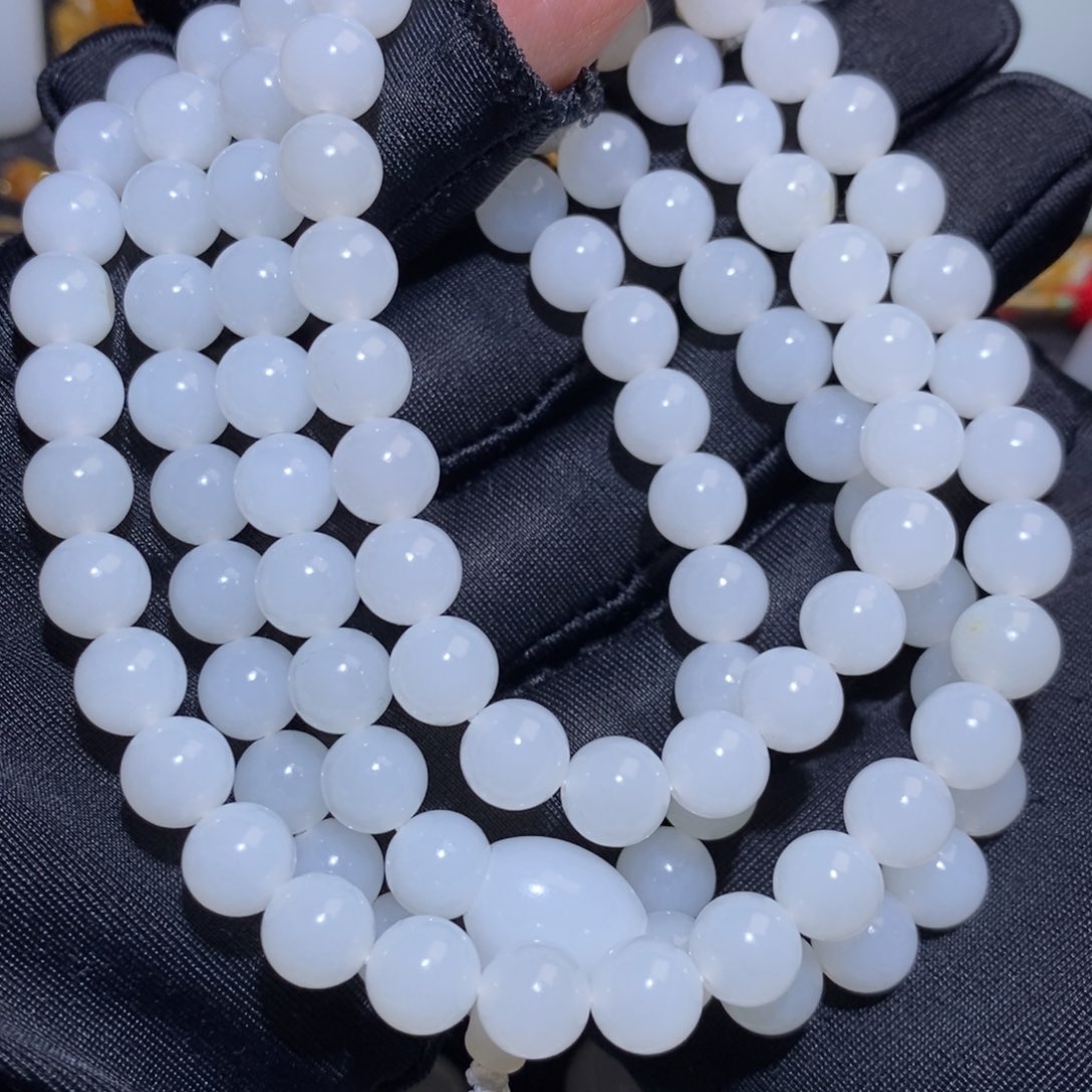 和田玉未镶嵌套链微**然