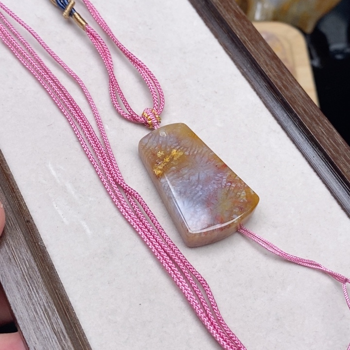 硅化珊瑚（珊瑚玉）手镯未镶嵌皮纹