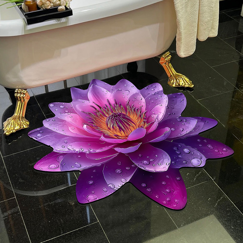 【防滑黑科技】3D立体吸水垫入门花卉地垫浴室垫干垫家用卧室玄关