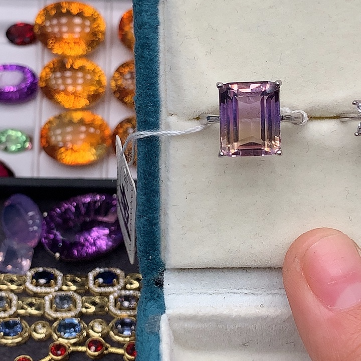 戒指紫晶银S925镶嵌