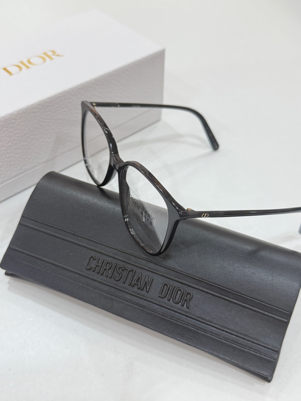 95新 DIOR/迪奥 夏七中古/dior黑色细边cd平光镜/眼镜