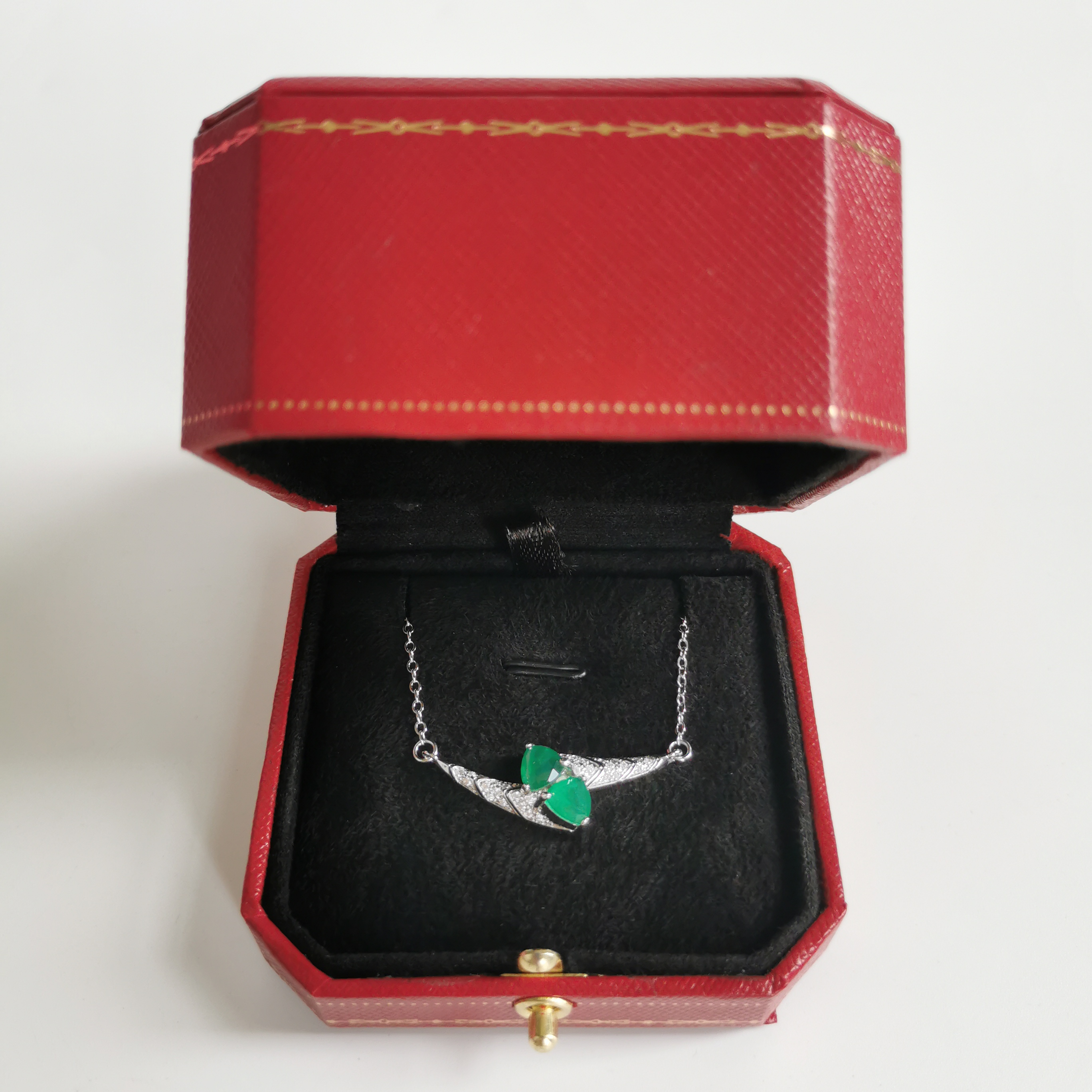 3326 项链-绿色时尚优雅设计首饰送礼盒