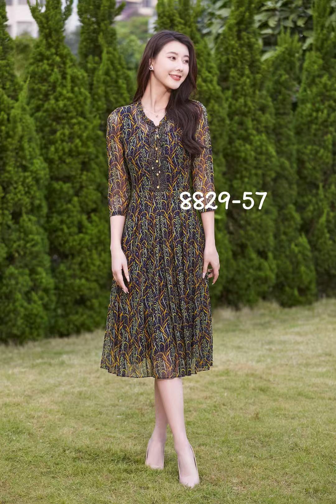 【二姐潮牌】品牌 台湾纱 连衣裙 8829-57