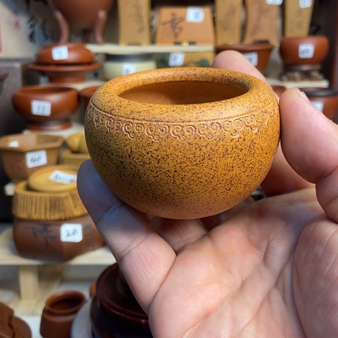 紫砂花盆孙伟手工制作，内口经尺寸5×4