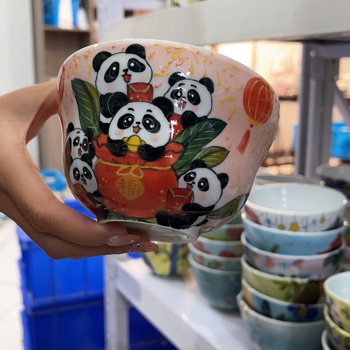 陶景德镇釉下手绘陶瓷 