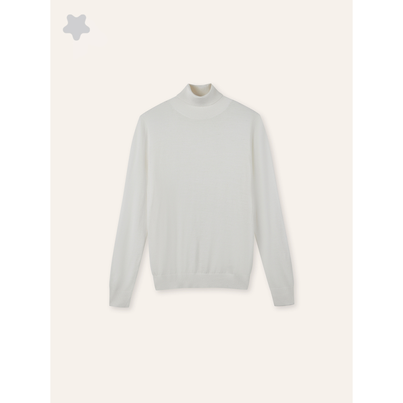 DIAMOND 纯色高领羊毛针织圆领秋冬