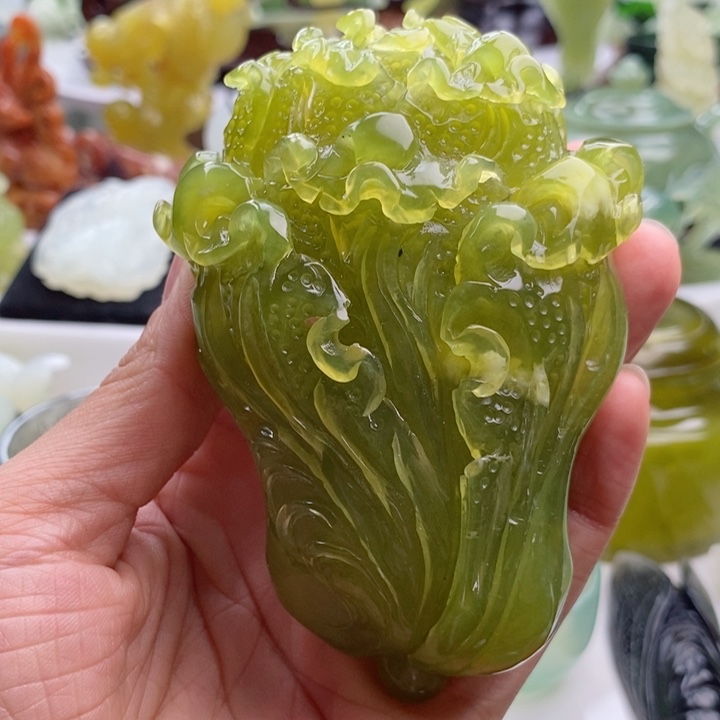 岫玉四大名玉手把件未镶嵌