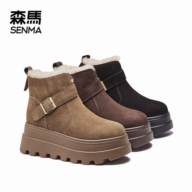 SENMA/森马增高8CM2025冬季时尚百搭新款爆款潮流高级休闲风女鞋