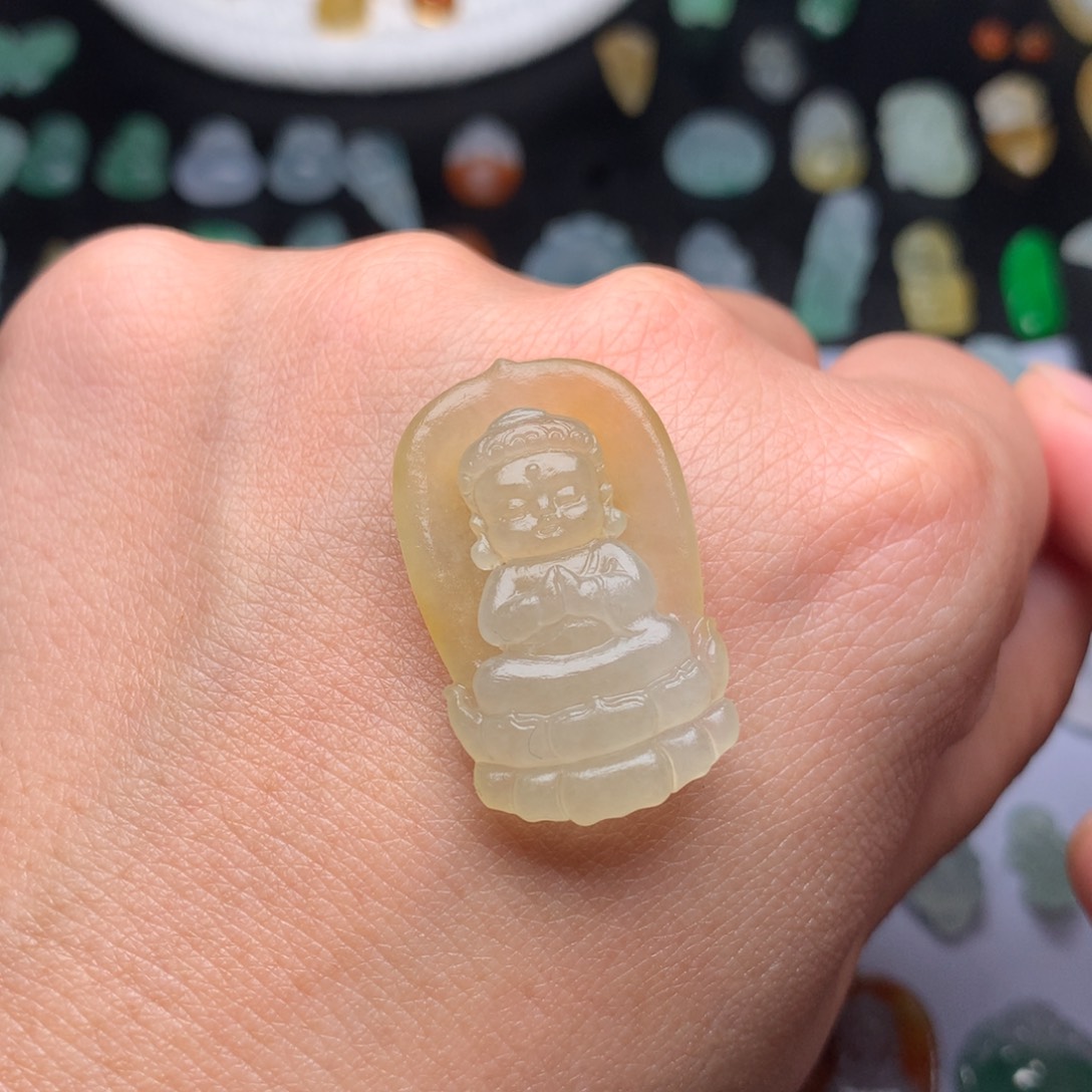 定制翡翠未镶嵌宝宝佛