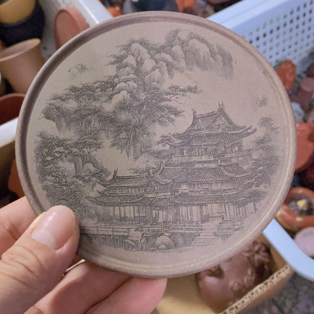 茶杯绿泥紫砂紫砂