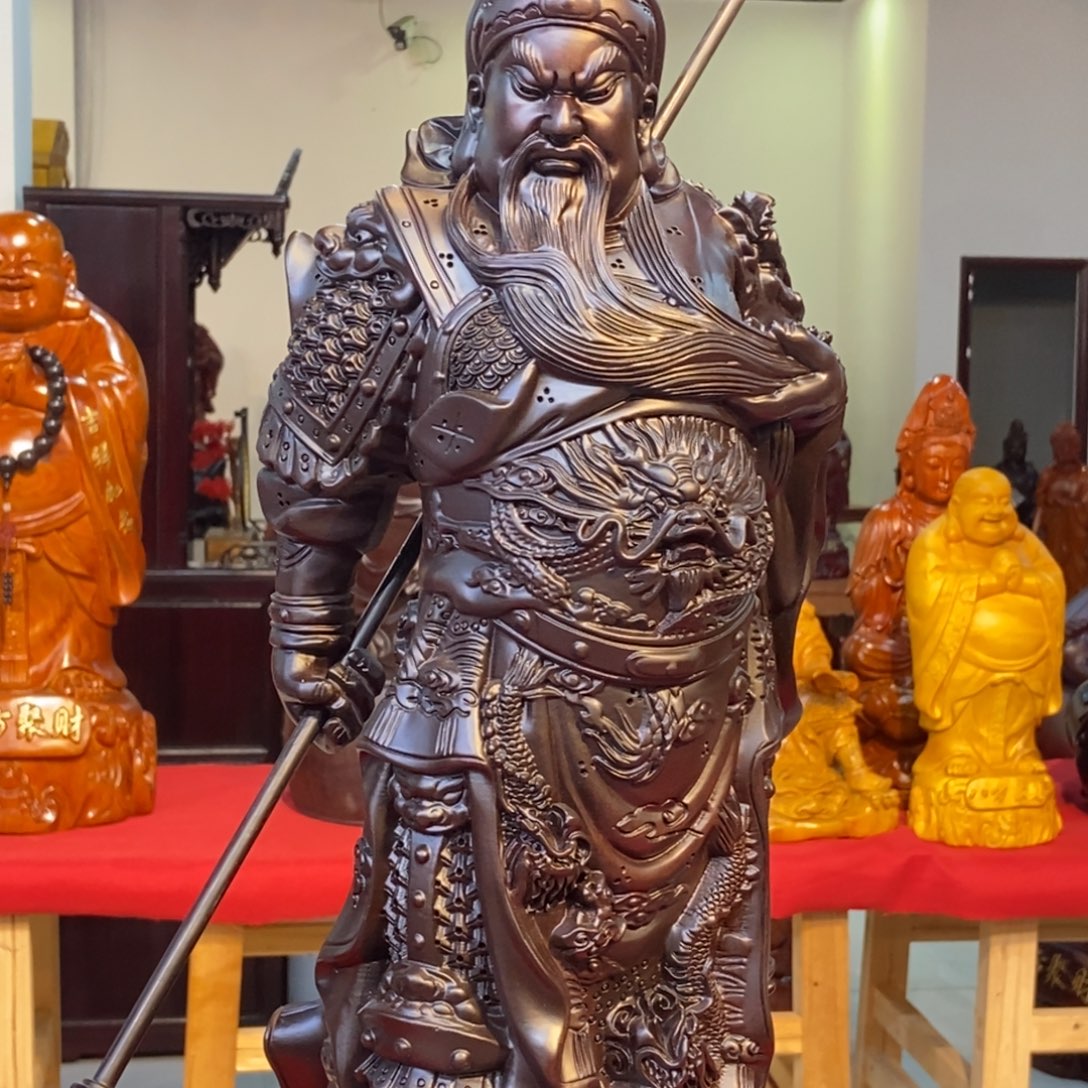 探***者风车木（黑檀木）黑檀木1米关公