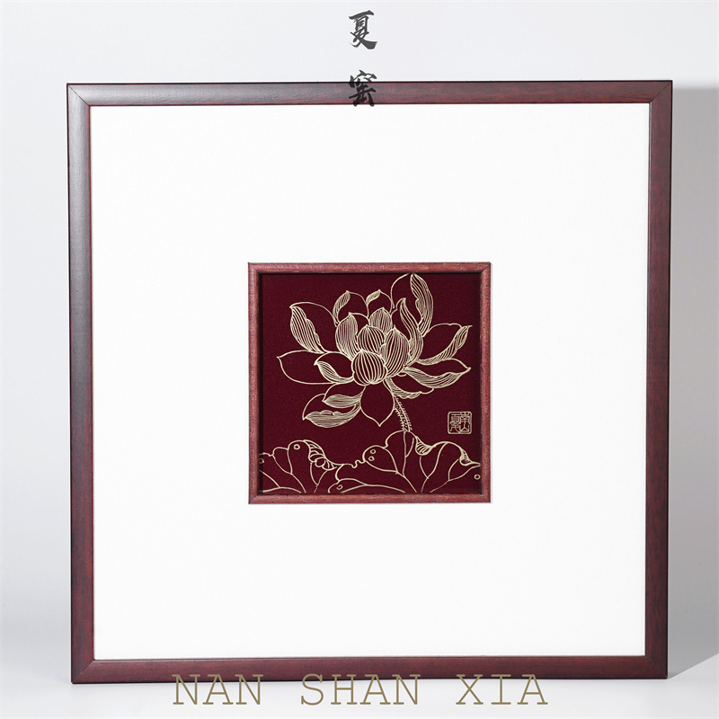 NSX3075[学茶严选]郎红莲花瓷板画