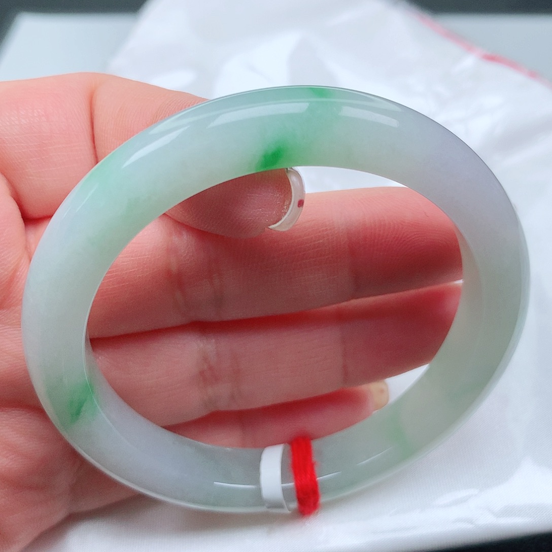 翡翠手镯未镶嵌冰胶阳绿13